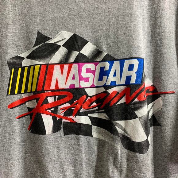 vintage Y2K early 2000’s NASCAR RACING Checkered Flag graphic tee shirt XL - Picture 1 of 4